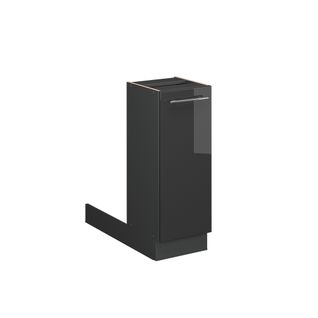 Îlot De Cuisine Fame-line 57000 Anthracite Haute Brillance 30cm Sans Pt