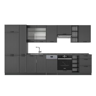 Cuisine Fame-line 57126 Gris Foncé 355cm Sans Pt