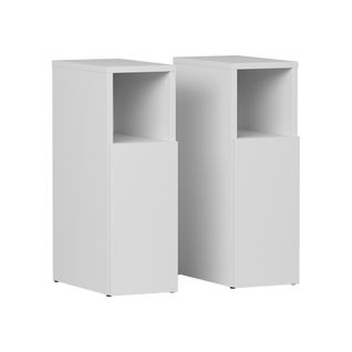 Table De Nuit Enton 57309 Blanc Set De 2 Pièces