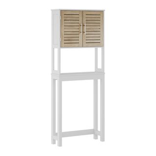Armoire De Toilette Looma 57488 Blanc/chêne 70x180cm Avec 2 Compartiments Fermés