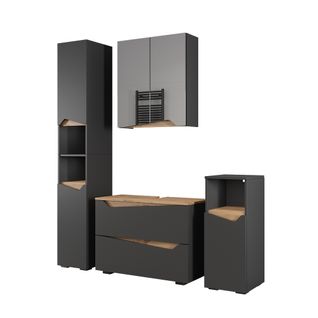 Meubles Bain Marelle 57523 Anthracite 4 Parties