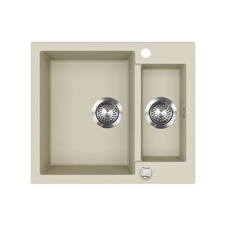 Evier Prag 57781 Beige 58x50cm Avec 2 Éviers