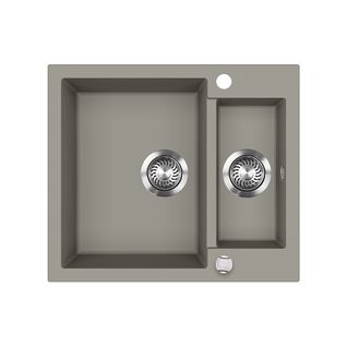 Evier Prag 57782 Béton 58x50cm Avec 2 Éviers