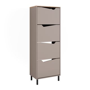 Benne à Chaussures Marelle 57867 Greige/artisan 60x167.4cm Avec 4 Compartiments