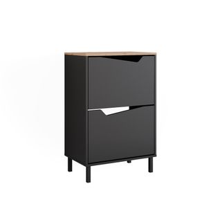 Benne à Chaussures Marelle, Anthracite/artisan, 60x91.6cm Avec 2 Compartiments