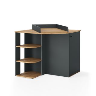 Commode à Langer Kristian 57890 Anthracite/artisan 85x77.3cm Avec 3 Compartiments Fermés