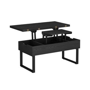 Table Basse Lifty 57891 Noir 100x50cm Avec Fonction Ascenseur