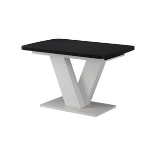 Table De Salle à Manger Fenaro 58001 Noir/blanc 120x80cm Extensible