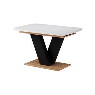 Table De Salle à Manger Fenaro 58002 Chêne Blanc/force De Lor 120x80cm Extensible
