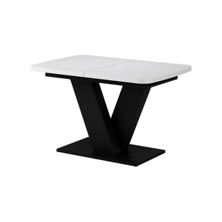 Table De Salle à Manger Fenaro 58003 Blanc/noir 120x80cm Extensible