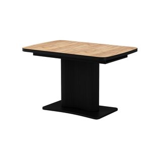 Table De Salle à Manger Fenaro 58006 Chêne Doré/noir 120x80cm Extensible