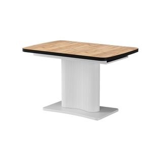 Table De Salle à Manger Fenaro 58007 Noir/blanc 120x80cm Extensible