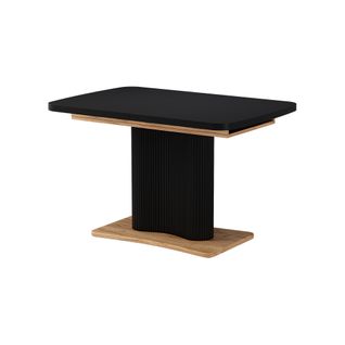 Table De Salle à Manger Fenaro 58008 Noir/chêne 120x80cm Extensible