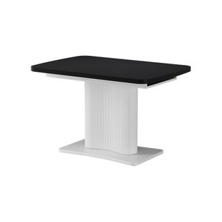Table De Salle à Manger Fenaro 58010 Noir/blanc 120x80cm Extensible