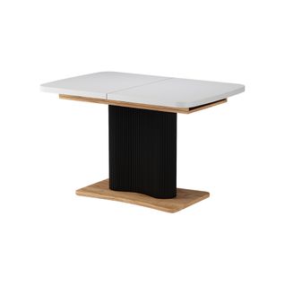 Table De Salle à Manger Fenaro 58011 Chêne Blanc/force De Lor 120x80cm Extensible