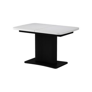 Table De Salle à Manger Fenaro 58012 Blanc/noir 120x80cm Extensible