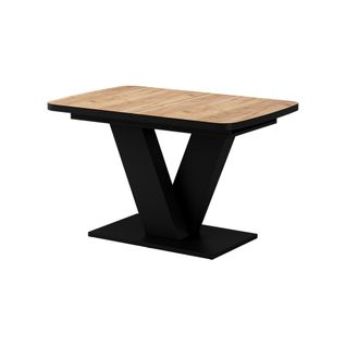 Table De Salle à Manger Fenaro 57997 Chêne Doré/noir 120x80cm Extensible