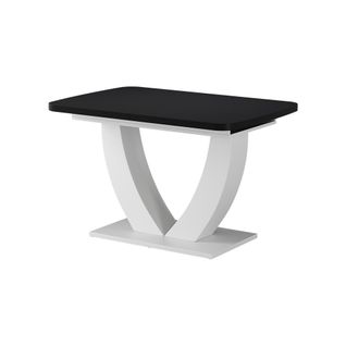 Table De Salle à Manger Fenaro 58035 Noir/blanc 120x80cm Extensible