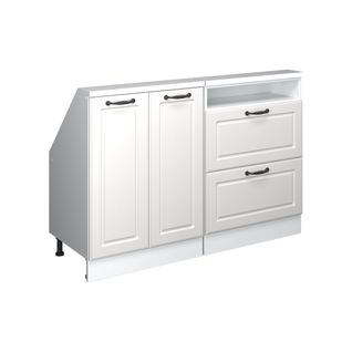 Meuble Sous Pente R-line 58130 Blanc Campagne 120cm Lot De 2