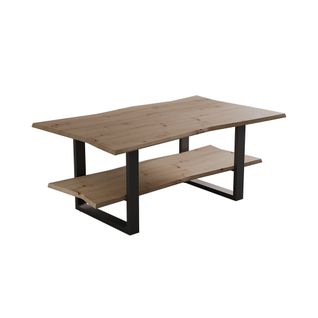 Table Basse Yan 58397 Artisan 100x60cm , Avec Étagère