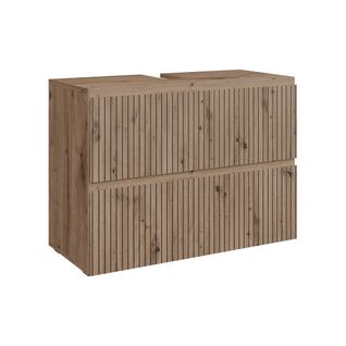 Meuble Sous Vasque Simple Takumi 58464 Artisan 80x58cm Avec 2 Tiroirs