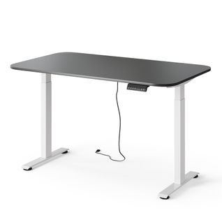 Bureau Elevate 58655 Blanc/anthracite 140x80cm 2 Moteurs