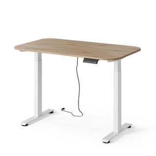 Bureau Elevate 58657 Blanc/artisan 120x70cm 2 Moteurs