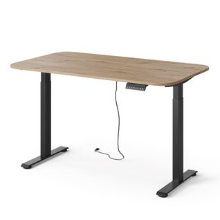 Bureau Elevate 58667 Noir/artisan 140x80cm 2 Moteurs