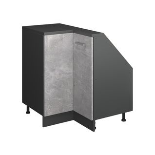 Meuble De Cuisine Dangle Pour Combles R-line 59091 Béton 75.6cm Avec 1 Porte