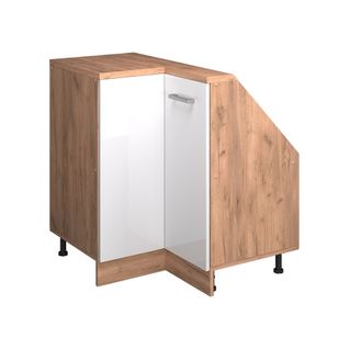 Meuble De Cuisine Dangle Pour Combles R-line 59112 Blanc Haute Brillance 75.6cm Avec 1 Porte