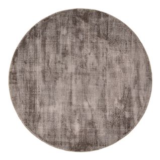 Tapis Brillant En Viscose Star Diam 120 Cm - Gris