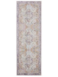 Tapis De Couloir Lavable George Multicolore/mauve 80x250 Cm