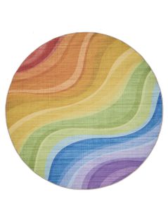 Tapis Lavable George Multicolore/mauve Ø 160 Cm