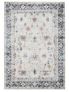 Tapis Lavable George Crème/gris 300x400 Cm