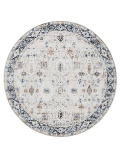 Tapis Lavable George Crème/gris Ø 160 Cm