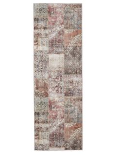 Tapis De Couloir Lavable George Multicolore/marron 80x240 Cm