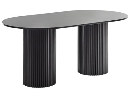 Table De Repas Sheridan Noir 180 Cm 100 Cm