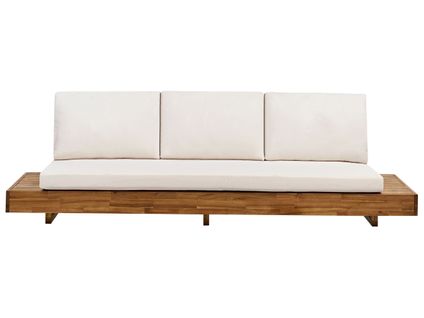 Canapé De Jardin 3 Places Marettimo Bois D'acacia Certifié Marron