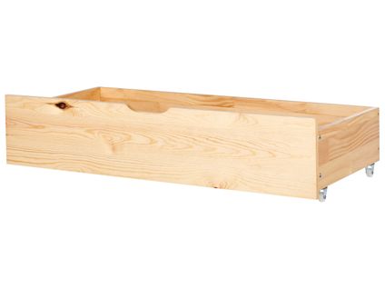 Lot De 2 Tiroirs De Rangement Pour Lit Bois De Pin Epaney Marron Clair