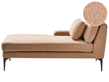 Méridienne En Bouclé à Droite Beige Sable Ewron