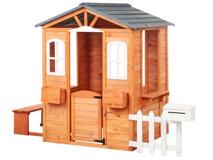 Cabane De Jardin Pour Enfants Ampeliko Bois De Sapin Marron