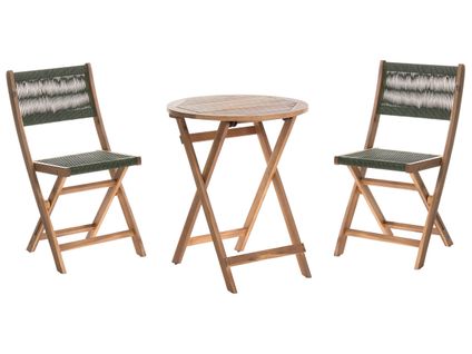 Ensemble Pour Bistro Pliant Prossedi Acacia Vert