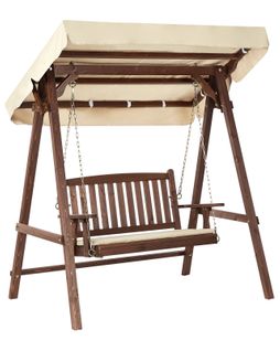 Balancelle De Jardin Caviola Bois D’épicéa Marron Foncé