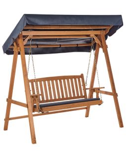 Balancelle De Jardin Fibbialla Bois D’épicéa Marron