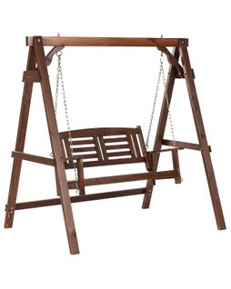 Balancelle De Jardin Nerito Bois D’épicéa Marron Foncé