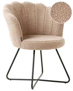 Fauteuil Lovelock Bouclé Beige