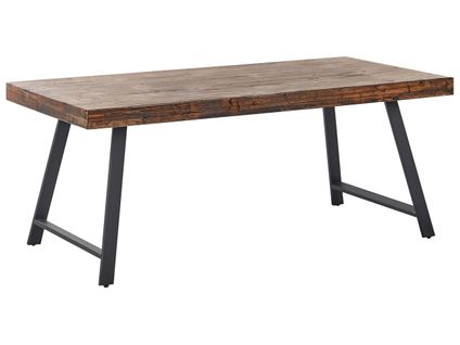 Table De Repas Warton Marron Foncé 180 Cm 90 Cm Bois De Pin