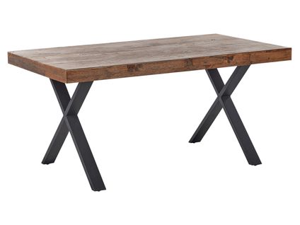 Table De Repas Clifton Marron Foncé 160 Cm 90 Cm Bois De Pin