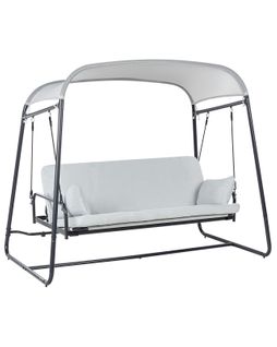 Balancelle De Jardin Marsciano Métal Gris Clair