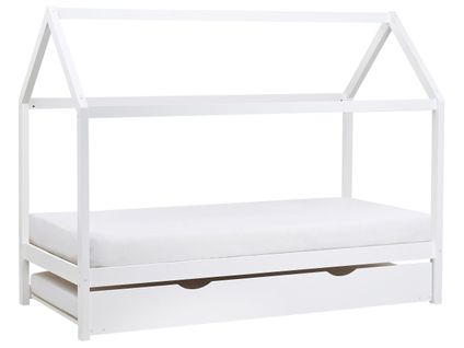 Lit Gigogne Enfant Bois De Pin Crillon 90 X 200 Cm Blanc